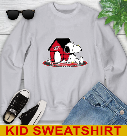 NHL Hockey Carolina Hurricanes Snoopy The Peanuts Movie Shirt Youth Sweatshirt 4