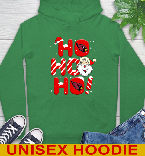 Arizona Cardinals NFL Football Ho Ho Ho Santa Claus Merry Christmas Shirt Hoodie 8
