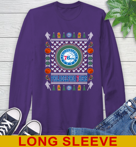 Philadelphia 76ers Merry Christmas NBA Basketball Loyal Fan Long Sleeve T-Shirt 5
