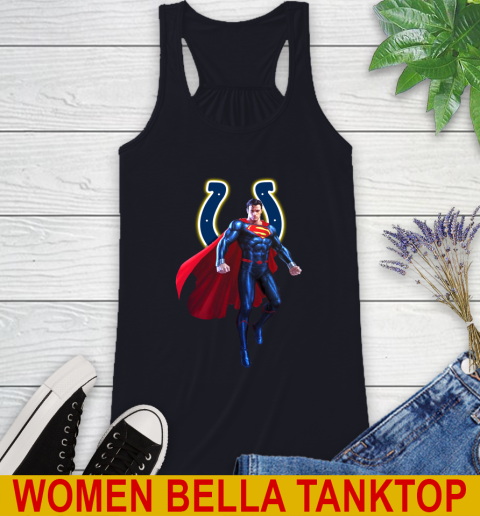 NFL Superman DC Sports Football Indianapolis Colts Racerback Tank 10