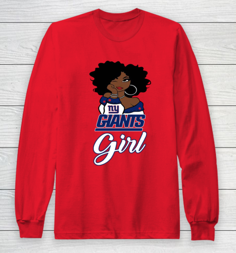 New York Giants Girl NFL Long Sleeve T-Shirt 10