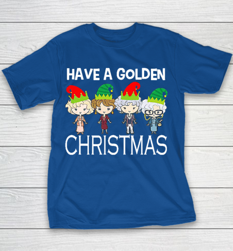 Golden Girls Lovers Gift T shirt Have A Golden Christmas Vintage Youth T-Shirt 6