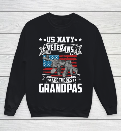 Veteran Shirt Us Navy Veterans Make the Best Grandpas Youth Sweatshirt