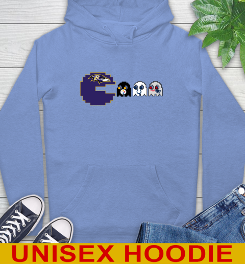Baltimore Ravens NFL Football Pac Man Champion Hoodie 11