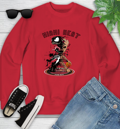 NBA Miami Heat Basketball Venom Groot Guardians Of The Galaxy Youth Sweatshirt 9