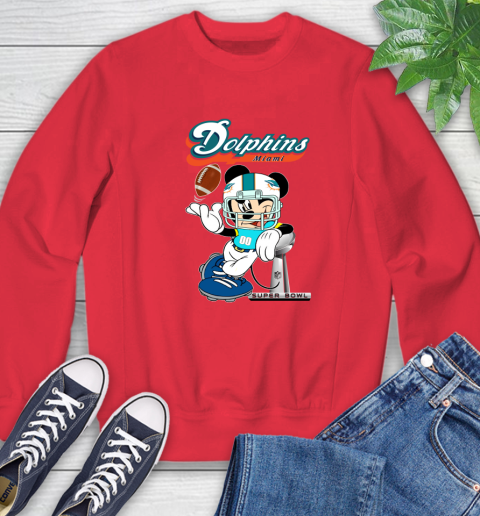 NFL Miami Dolphins Mickey Mouse Disney Super Bowl Football T Shirt Sweatshirt 10