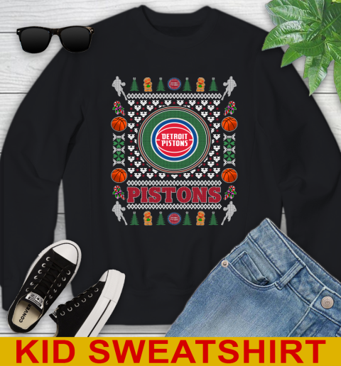 Detroit Pistons Merry Christmas NBA Basketball Loyal Fan Youth Sweatshirt