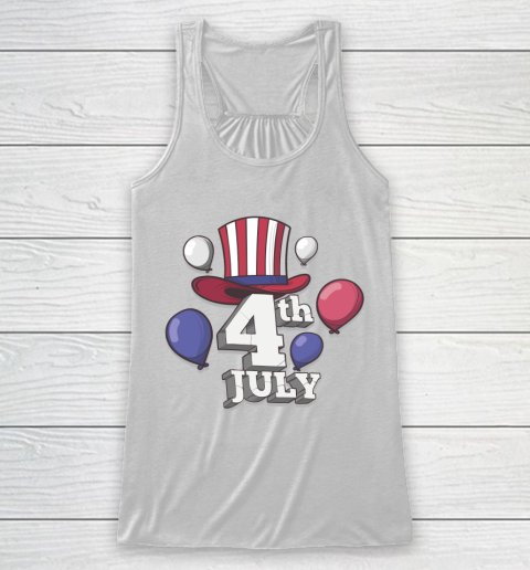 All American  US Flag Cap, 4th of July Independence Day Racerback Tank