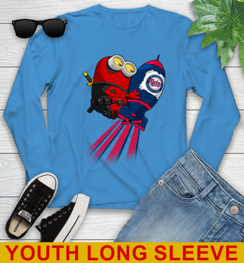 MLB Baseball Minnesota Twins Deadpool Minion Marvel Shirt Youth Long Sleeve 8