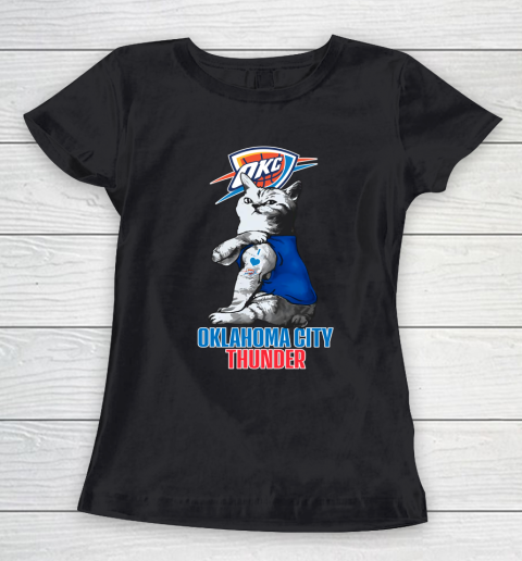 NBA Basketball My Cat Loves Oklahoma City Thunder Women's T-Shirt