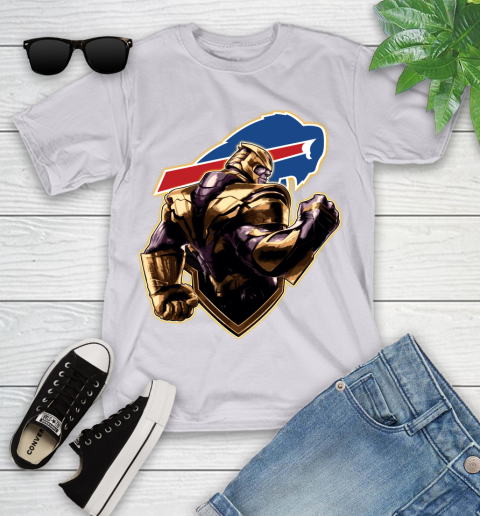 NFL Thanos Avengers Endgame Football Sports Buffalo Bills Youth T-Shirt 4