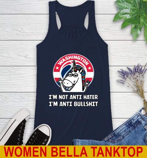 Washington Wizards NBA Basketball Unicorn I'm Not Anti Hater I'm Anti Bullshit Racerback Tank 11