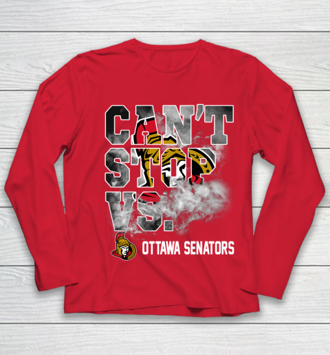 NHL Ottawa Senators Hockey Can't Stop Vs Youth Long Sleeve 8