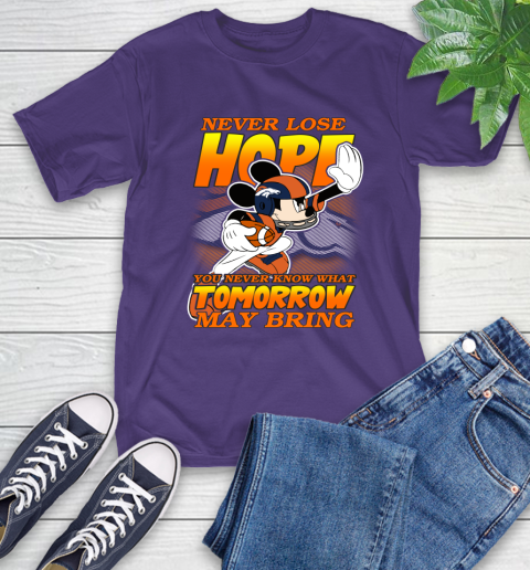 Denver Broncos NFL Football Mickey Disney Never Lose Hope T-Shirt 5