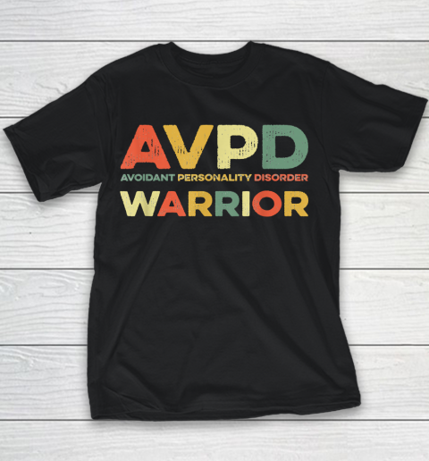 Autism Awareness Avoidant Personality Disorder Warrior AVPD Awareness Social Youth T-Shirt