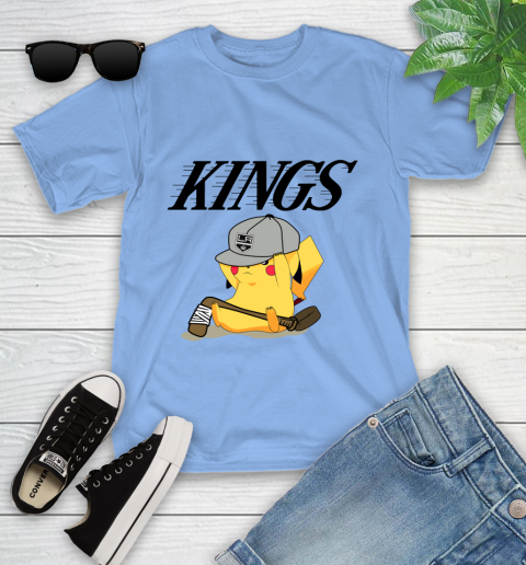 NHL Pikachu Hockey Sports Los Angeles Kings Youth T-Shirt 11