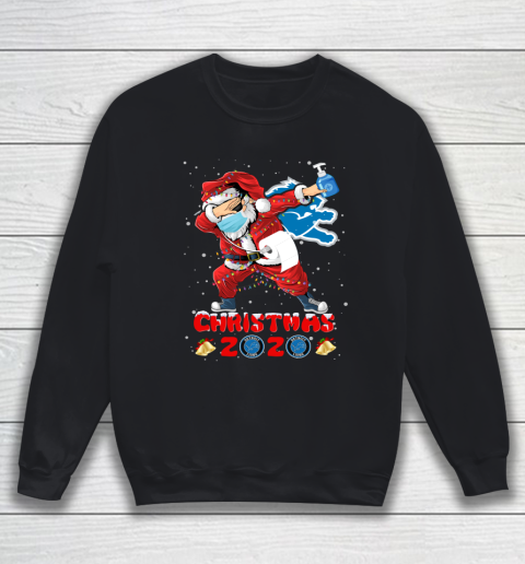 Detroit Lions Funny Santa Claus Dabbing Christmas 2020 NFL Sweatshirt