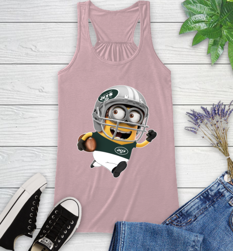 NFL New York Jets Minions Disney Football Sports Racerback Tank 11