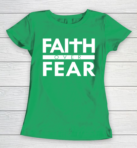 Faith Over Fear Bible Scripture Verse Christian Quote Women's T-Shirt 5