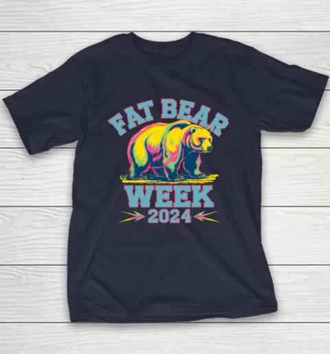 Fat Bear Week 2024 Grazer Animal Lover Alaska Katmai Nature Youth T-Shirt 2