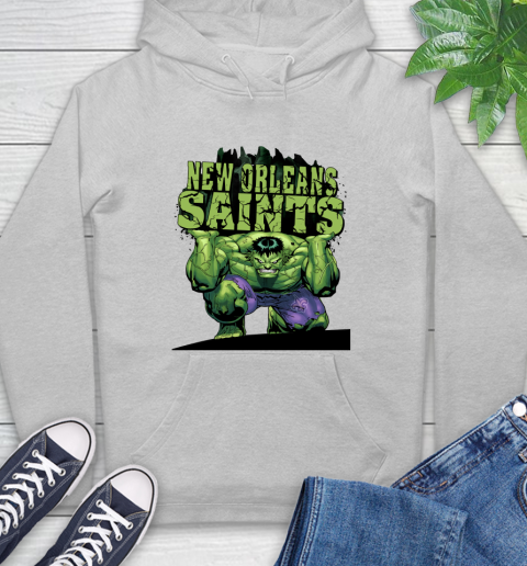 New Orleans Saints NFL Football Incredible Hulk Marvel Avengers Sports Hoodie 6
