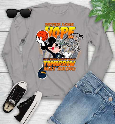 Utah Jazz NBA Basketball Mickey Disney Never Lose Hope Youth Long Sleeve 5