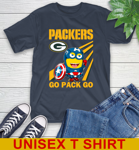 NFL Football Green Bay Packers Captain America Marvel Avengers Minion Shirt T-Shirt 3
