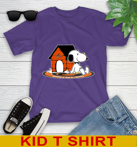 MLB Baseball Baltimore Orioles Snoopy The Peanuts Movie Shirt Youth T-Shirt 4