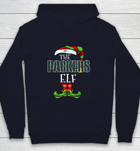 Green Bay Packers Christmas ELF Funny NFL Youth Hoodie 2