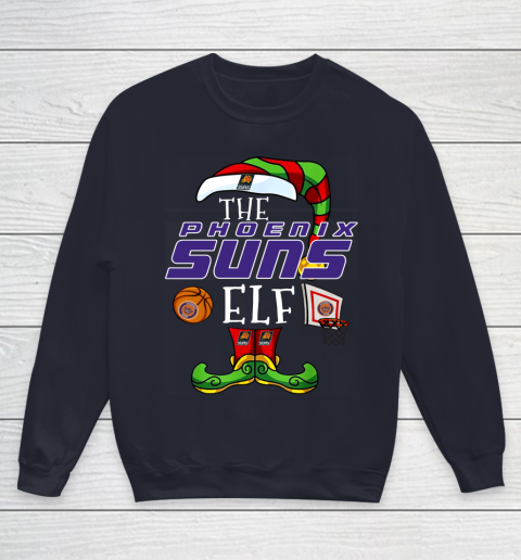 Phoenix Suns Christmas ELF Funny NBA Youth Sweatshirt 2