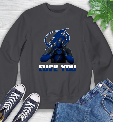 NHL Tampa Bay Lightning Deadpool Love You Fuck You Hockey Sports Sweatshirt 6