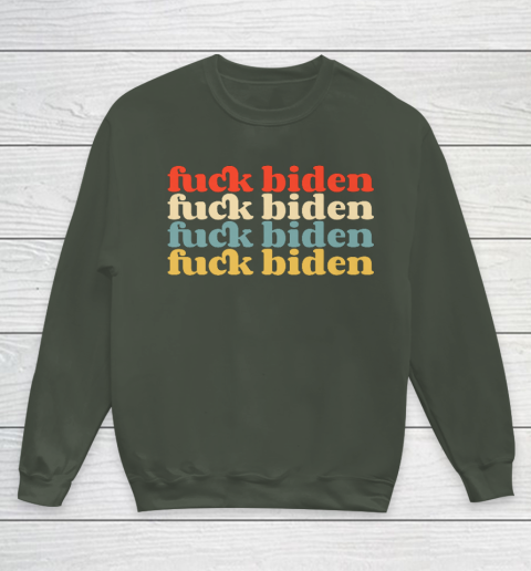 Vintage Fuck Biden Anti Biden Tee Top Womens Mens Premium Youth Sweatshirt 8