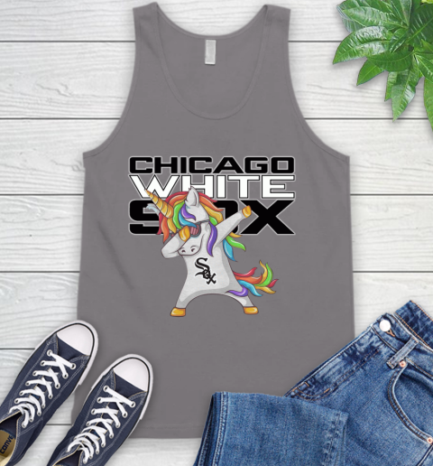 Chicago White Sox MLB Baseball Funny Unicorn Dabbing Sports Tank Top 7