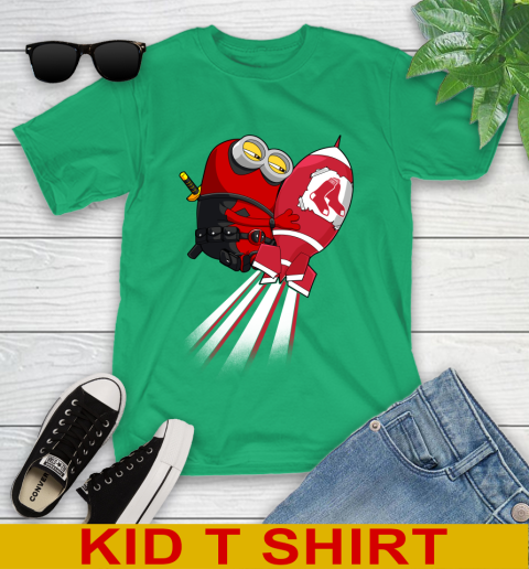 MLB Baseball Boston Red Sox Deadpool Minion Marvel Shirt Youth T-Shirt 7