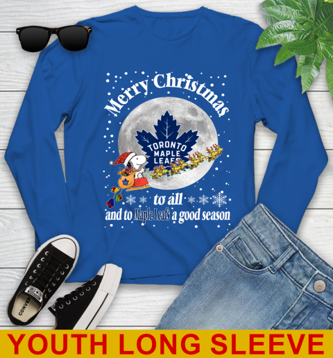 Toronto Maple Leafs Merry Christmas To All And To Maple Leafs A Good Season NHL Hockey Sports Youth Long Sleeve 10
