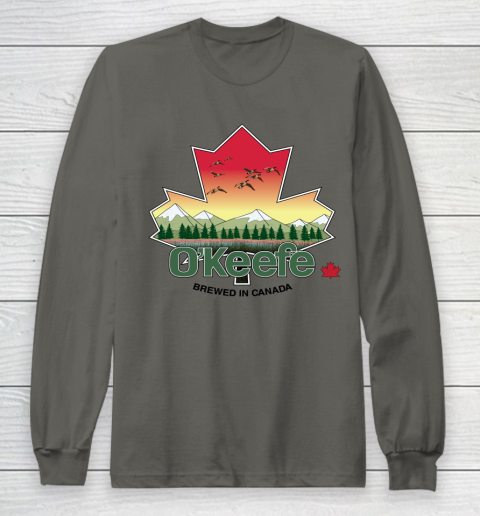 Beer Lover Funny Shirt O'Keefe Brewery  Brewed in Canada Long Sleeve T-Shirt 5