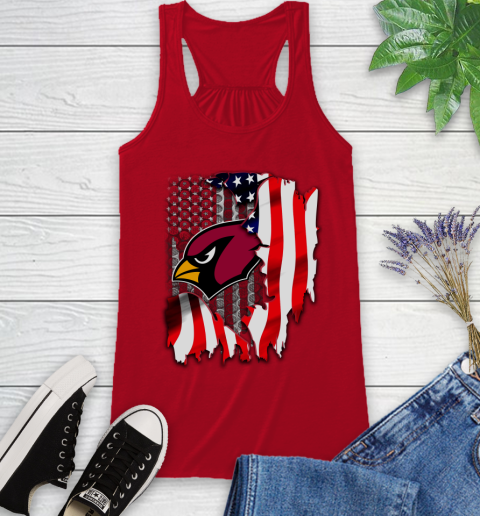 Arizona Cardinals NFL Football American Flag Racerback Tank 5