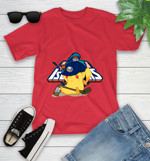 NHL Pikachu Hockey Sports New York Islanders Youth T-Shirt 10