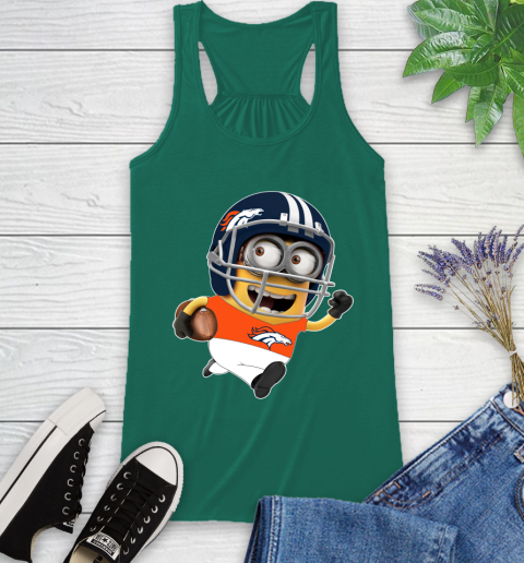 NFL Denver Broncos Minions Disney Football Sports Racerback Tank 7