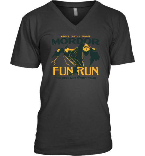 Mordor Fun Run V-Neck T-Shirt