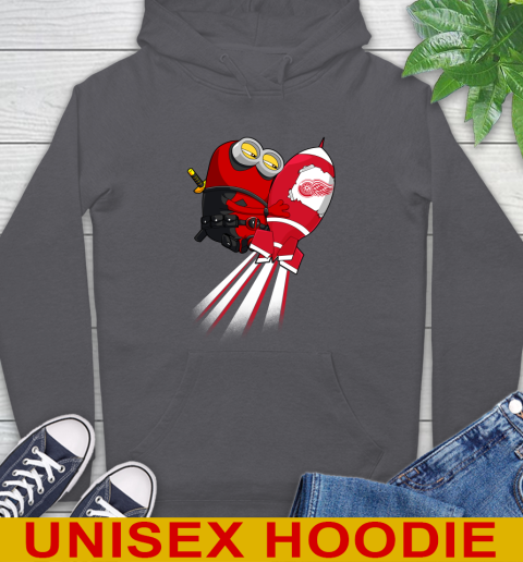 NHL Hockey Detroit Red Wings Deadpool Minion Marvel Shirt Hoodie 7