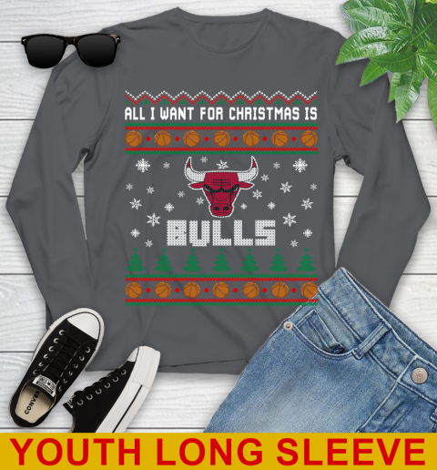 NBA All I Want For Christmas Is Chicago Bulls Basketball Sports 125