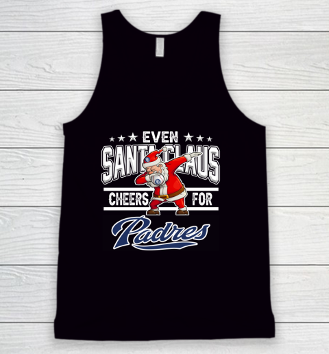 San Diego Padres Even Santa Claus Cheers For Christmas MLB Tank Top
