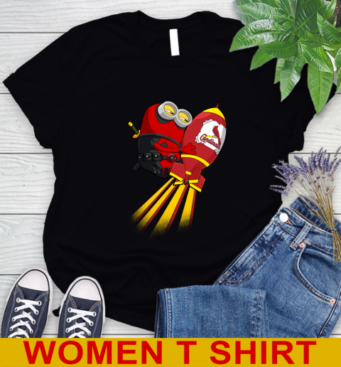 MLB Baseball St.Louis Cardinals Deadpool Minion Marvel Shirt Women's T-Shirt