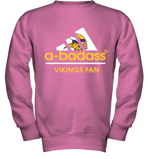 A Badass Minnesota Vikings Mashup Adidas NFL Youth Sweatshirt 