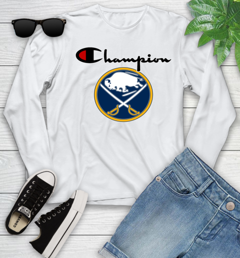 NHL Hockey Buffalo Sabres Champion Shirt Youth Long Sleeve