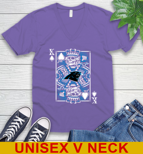 Carolina Panthers NFL Football The King Of Spades Death Cards Shirt V-Neck T-Shirt 9 Carolina Panthers NFL Football The King Of Spades Death Cards Shirt V-Neck T-Shirt - Image 9