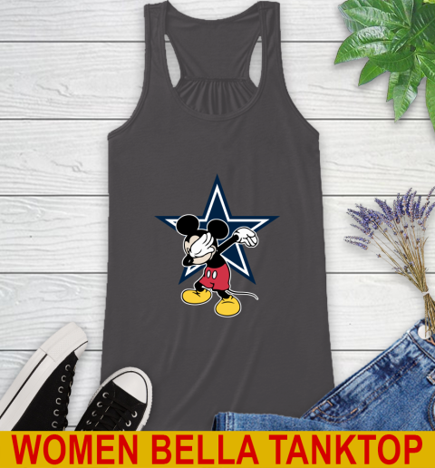 Dallas Cowboys NFL Football Dabbing Mickey Disney Sports Racerback Tank 12