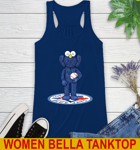 MLB Baseball Toronto Blue Jays Kaws Bff Blue Figure Shirt Racerback Tank 9