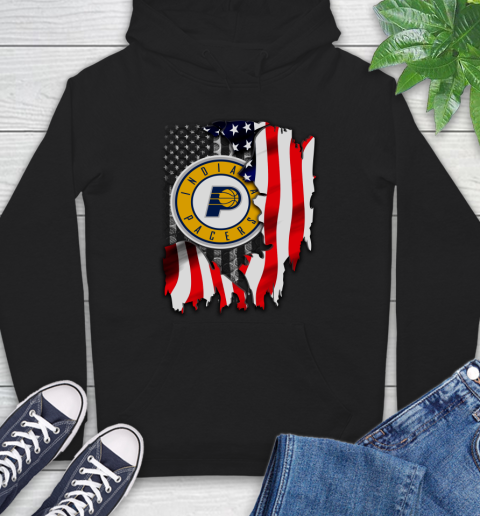 Indiana Pacers NBA Basketball American Flag Hoodie